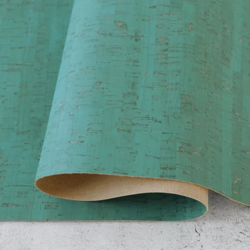 Precut Rustic Turquoise Cork Fabric Fat Quarter (18″ x 12.5″)