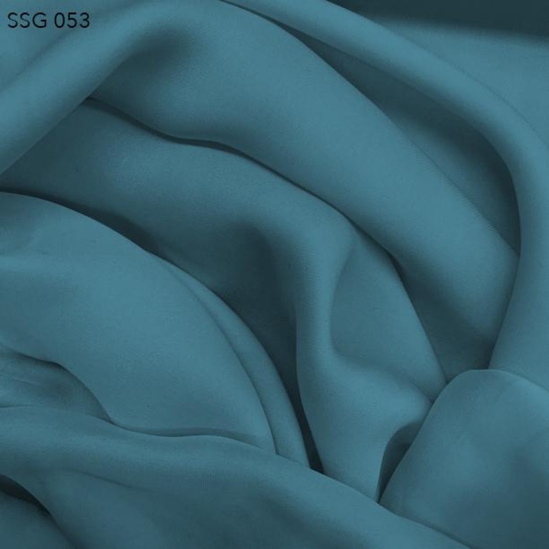 Silk Georgette – Arctic Blue Fabric by the Yard