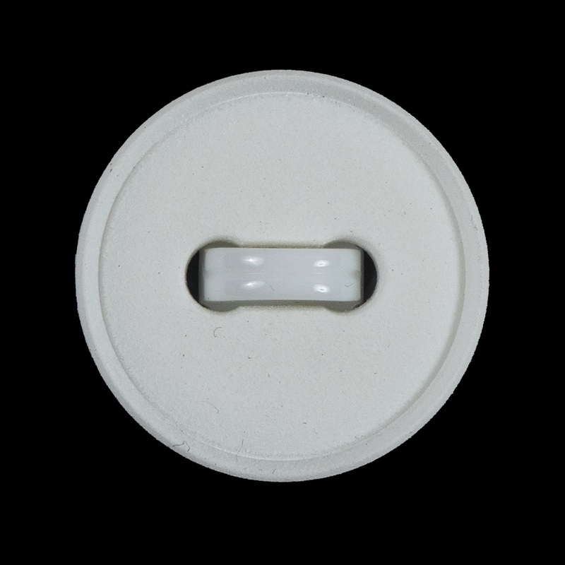 White Sewn Look Plastic Shank Back Button – 44L/28mm
