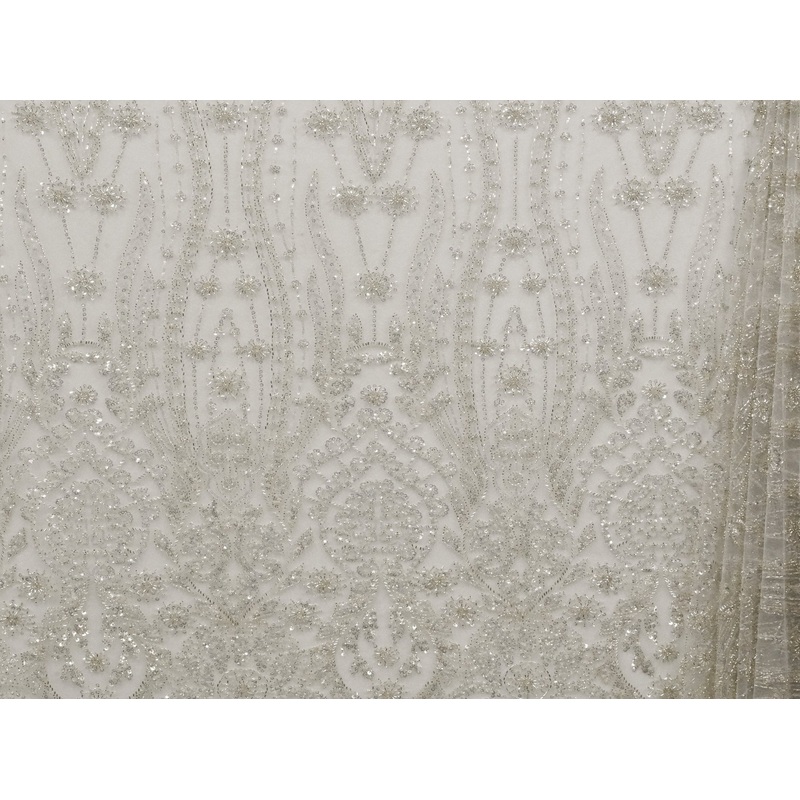130cm Cosmo Beaded Sequins Tulle BF744-2 BF744-2