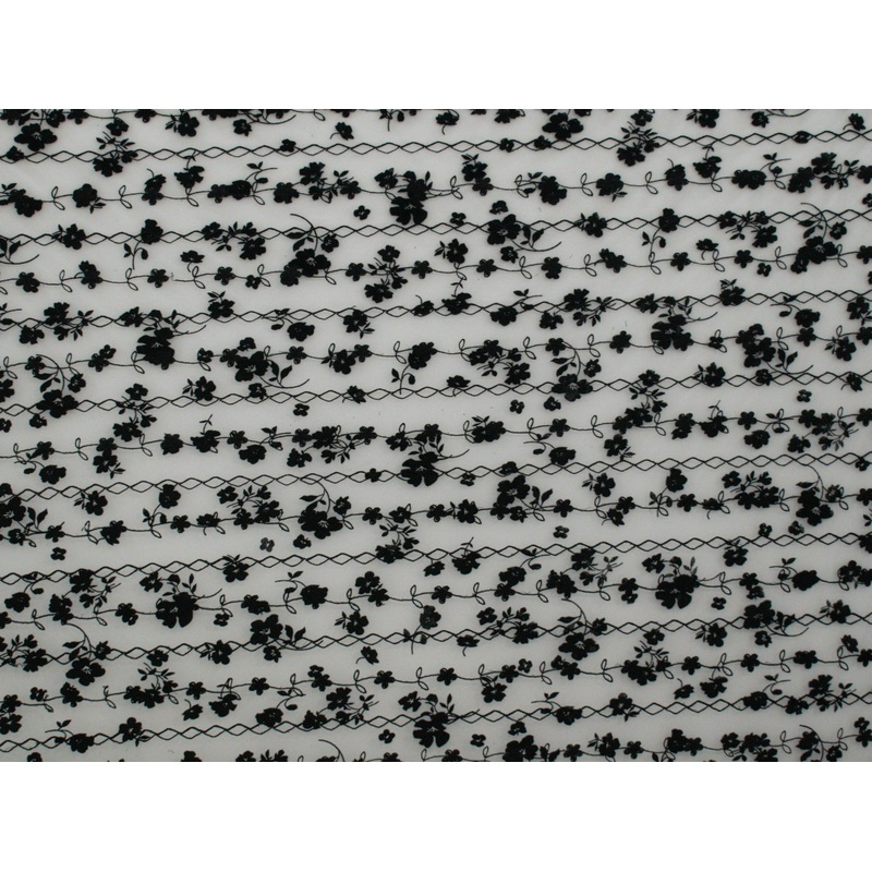 150cm Embroidered Flocking Tulle BF477-2 BF477-2