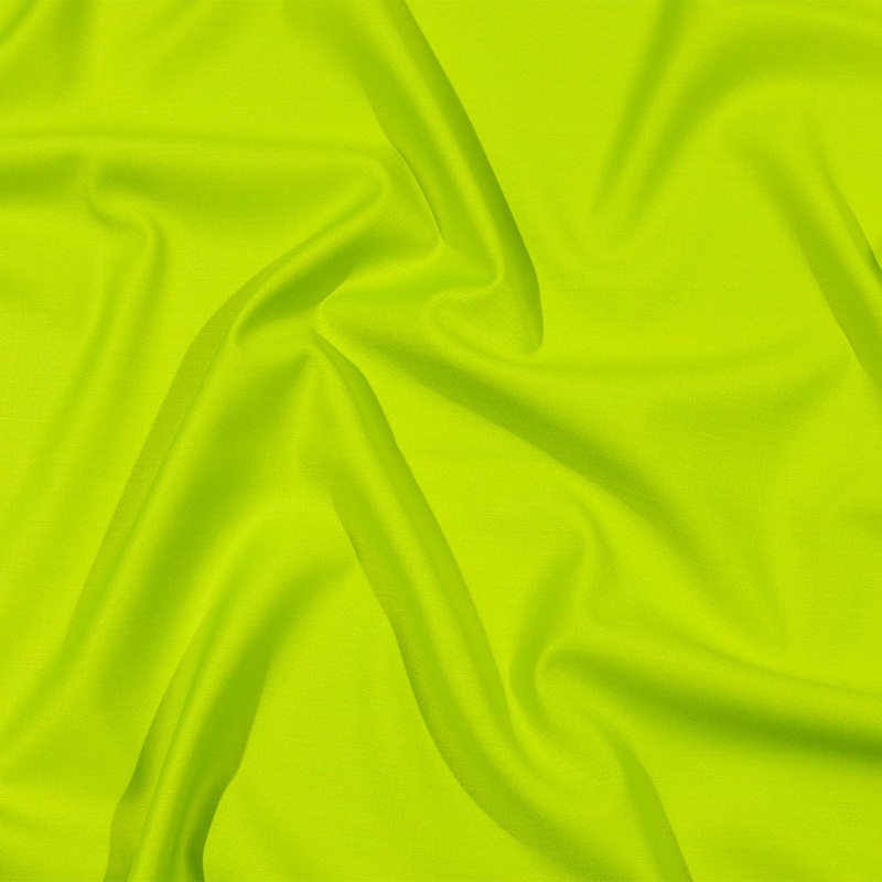Italian Neon Lime Double Face Stretch Super 150 Virgin Wool Twill Suiting