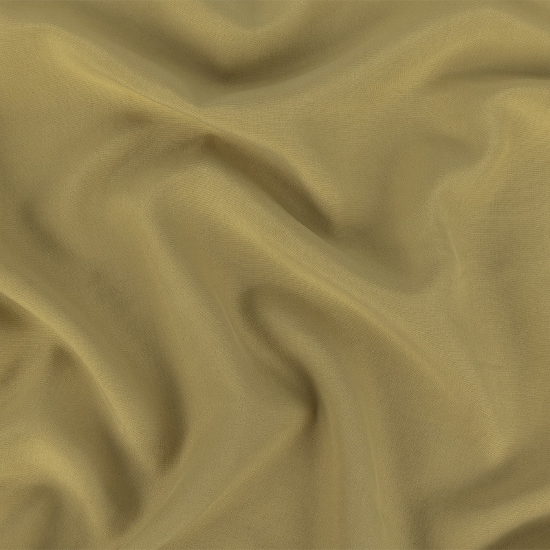 Khaki Green Washed Silk