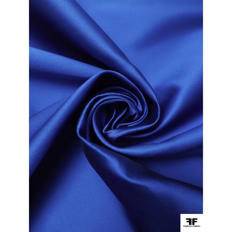Made in Spain Silk-Polyester Zibeline – Royal Blue Fabric by the Yard