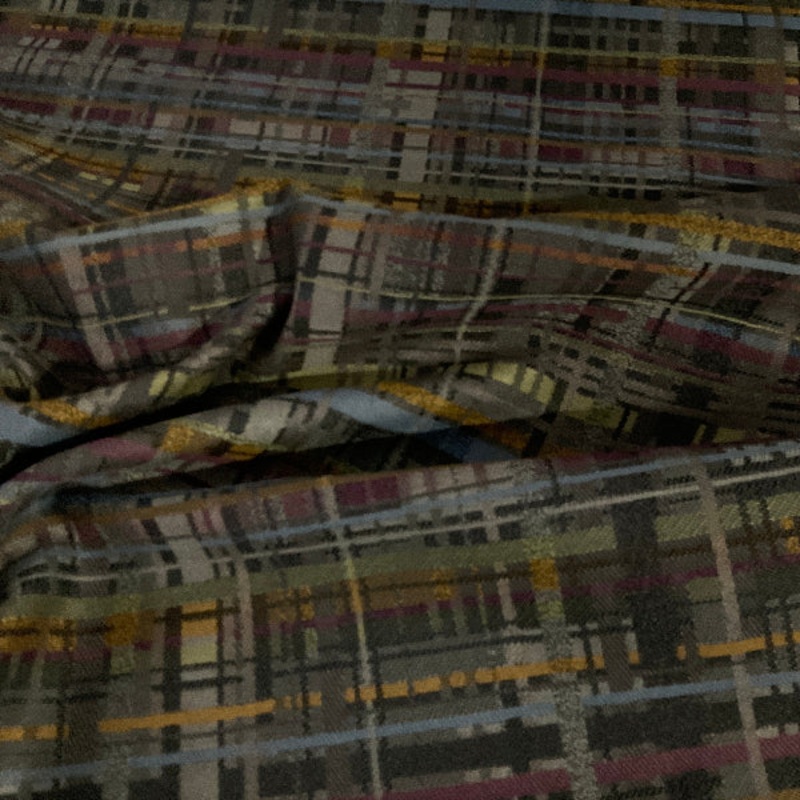 Pallas Grid Ebony Upholstery Fabric Order Product