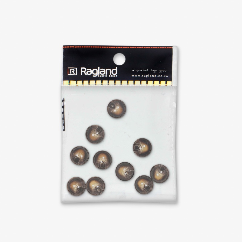 Button Tortoise Shell Look Flat (10pcs) Large – 25mm