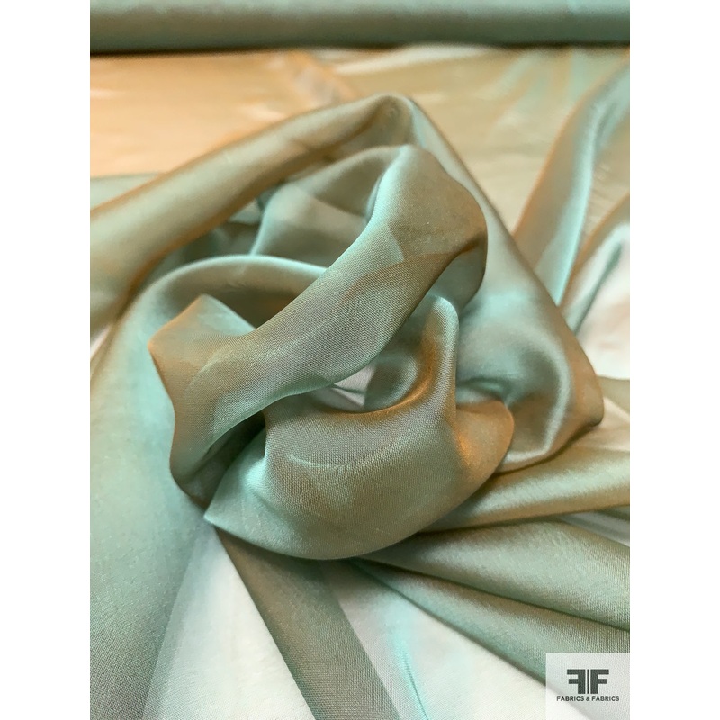 Iridescent Chiffon – Antique Sage Fabric by the Yard