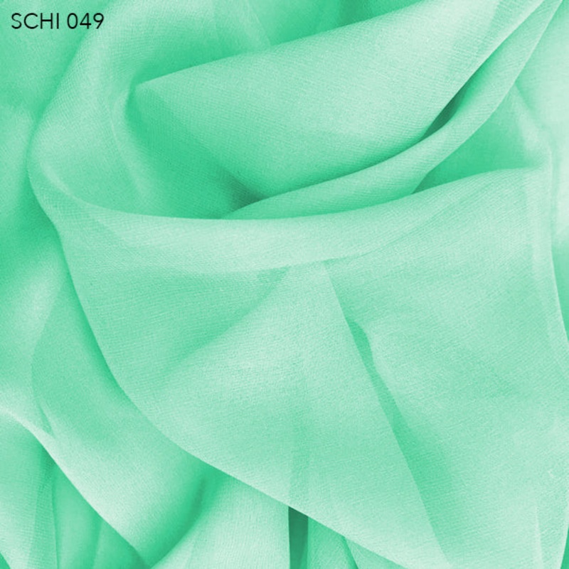 Silk Chiffon – Mint Green Fabric by the Yard