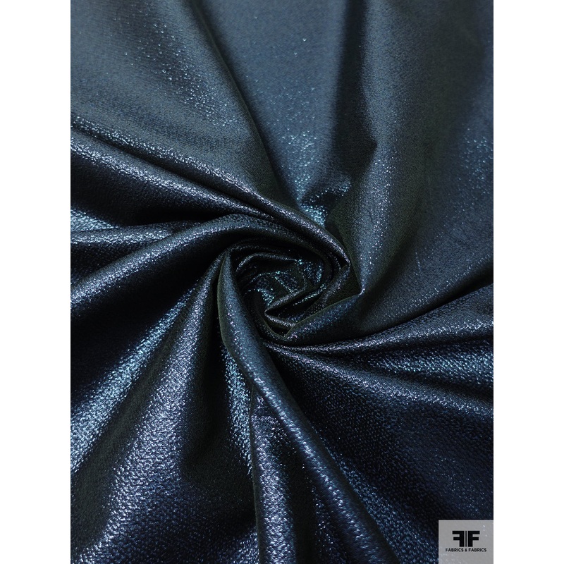 Solid Stiff Lam – Metallic Navy Fabric by the Yard