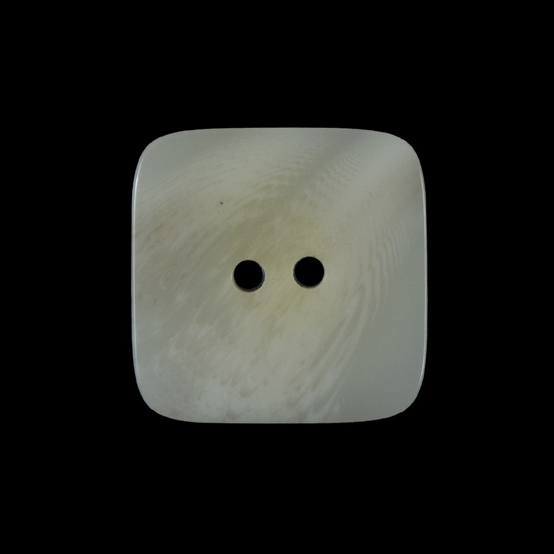 White Square Two-Hole Plastic Button – 36L/23mm