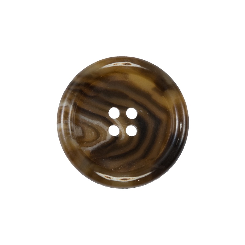 Brown 4-Hole Plastic Button – 35L/22mm