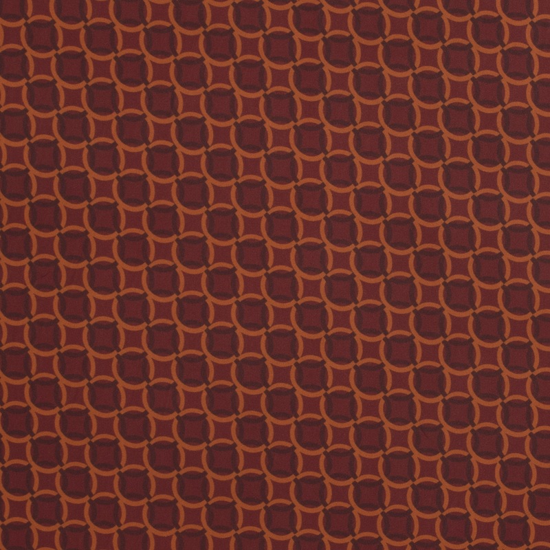 Italian Terracotta Geometric Stretch Polyester