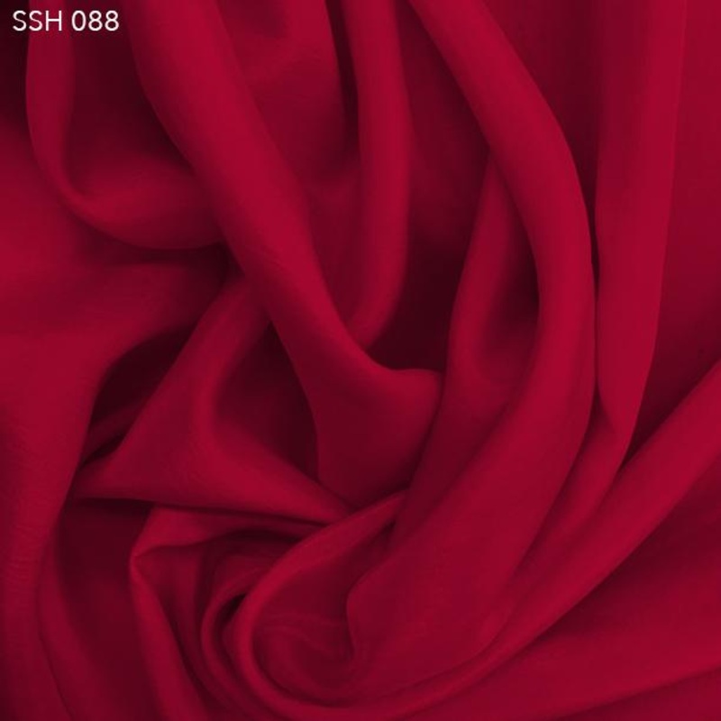 Silk Habotai (China Silk) – Strawberry Red Fabric by the Yard