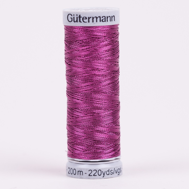Gutermann Metallic Thread 200m – 5385 Fuchsia