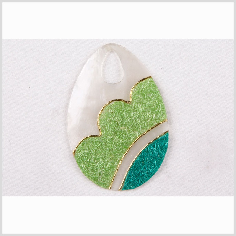 Natural Lime Green Tender Green Shell Pendant