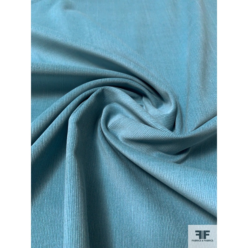 Solid Pinwale Cotton Corduroy – Ocean Blue Fabric by the Yard