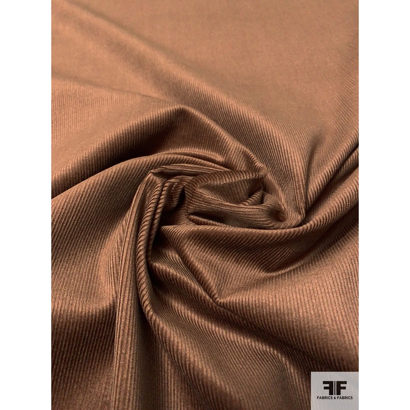 Solid Stretch Cotton Corduroy – Milk Chocolate Brown Fabric by the Yard