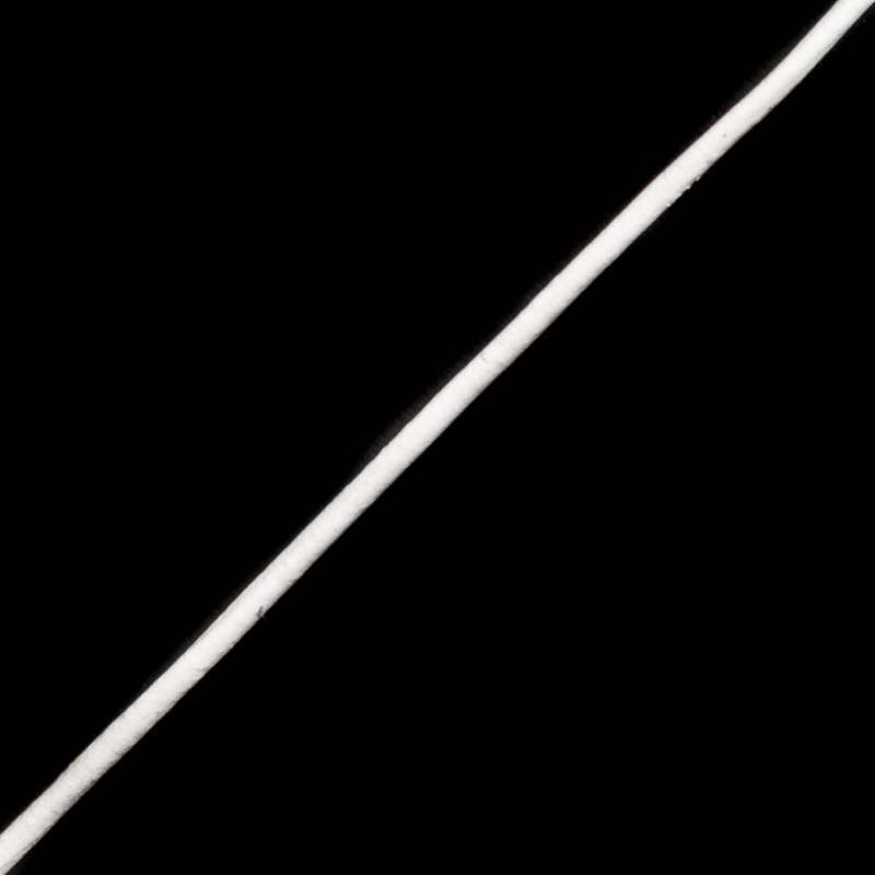 White Round Leather Cord – 2mm