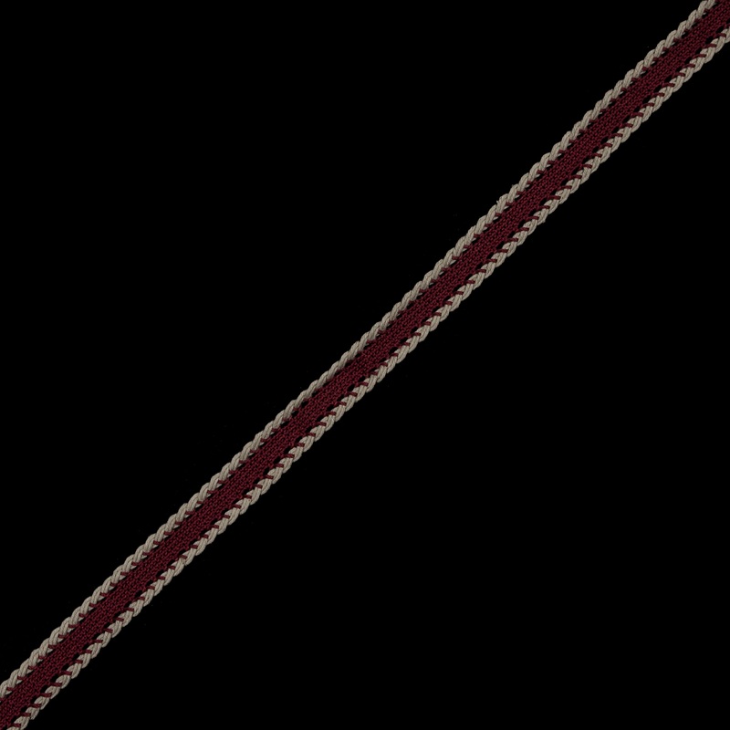 Wine and Beige European Crochet Trim – 0.5″
