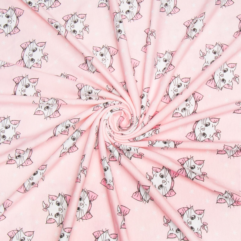 Cotton Knit Kitten Print