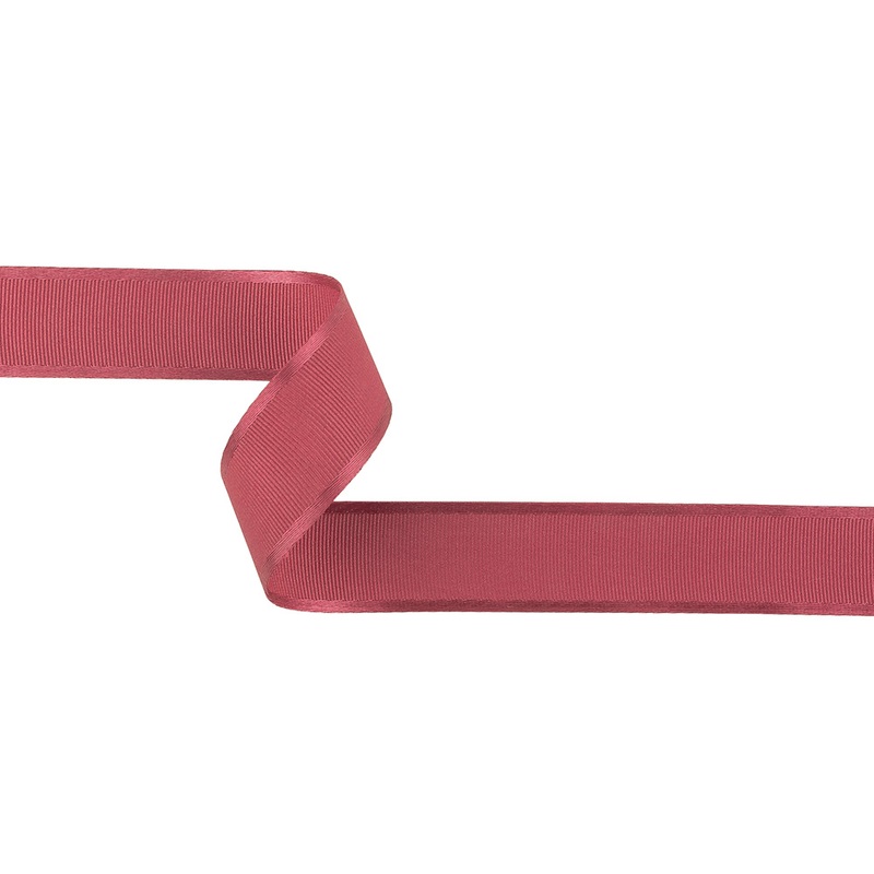 Dark Pink Grosgrain Ribbon with Satin Borders – 1″