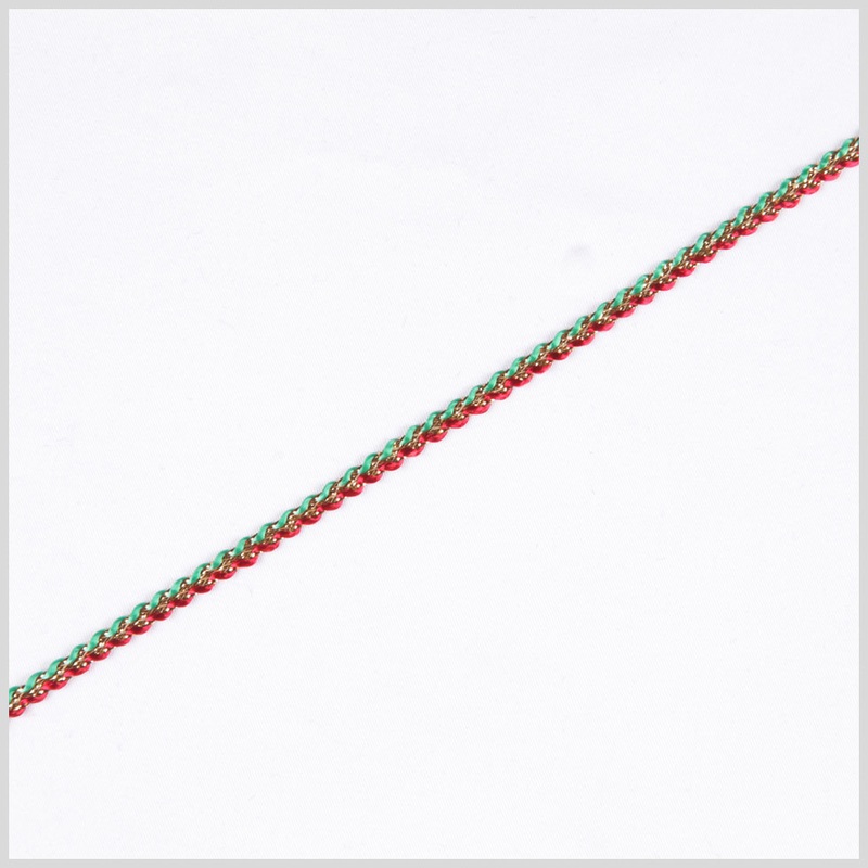 Green Red Gold Metallic Braid