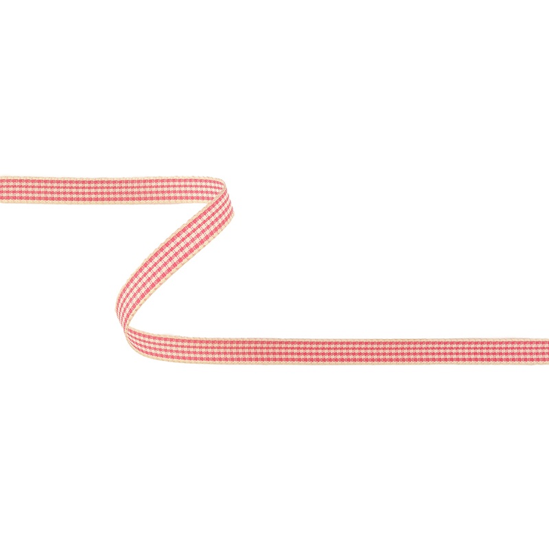 Hot Pink and Dew Houndstooth Check Woven Ribbon – 0.375″