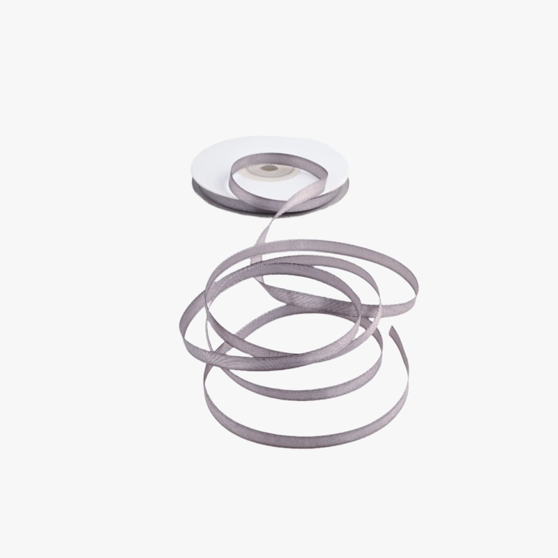 Satin Ribbon 6mm Dark Grey #3171 Per Met