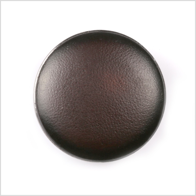 Shank Back Zamac Button – 44L/28mm – Black with Gunmetal Gray Metal Rim