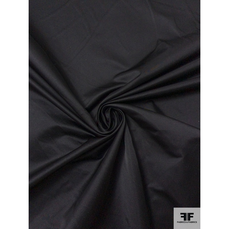 Solid Silk Satin – Black Fabric by the Yard
