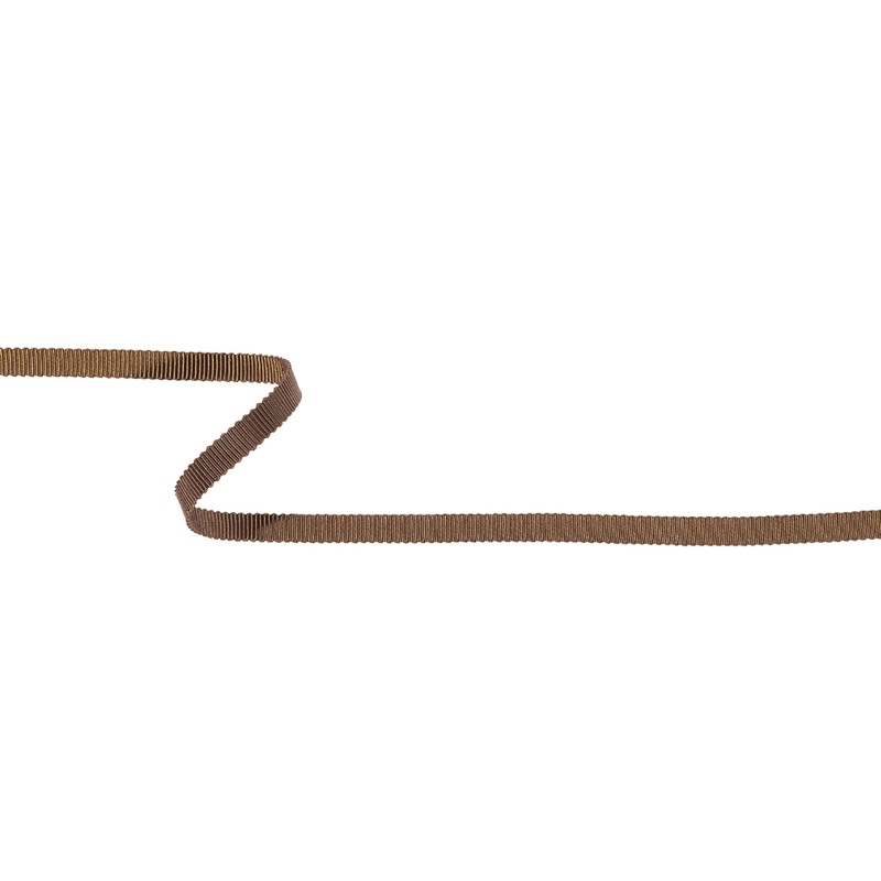 Brown Recycled Polyester Petersham Grosgrain Ribbon – 6mm