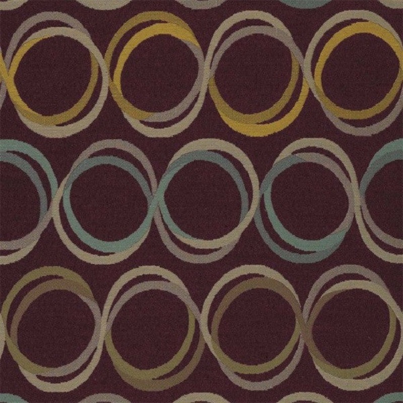Designtex Rotary Mulberry Overlapping Circles Upholstery Fabric Order Product