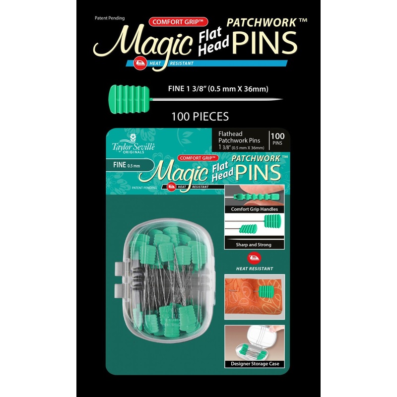 Magic Flat Head Patchwork Pins Fine