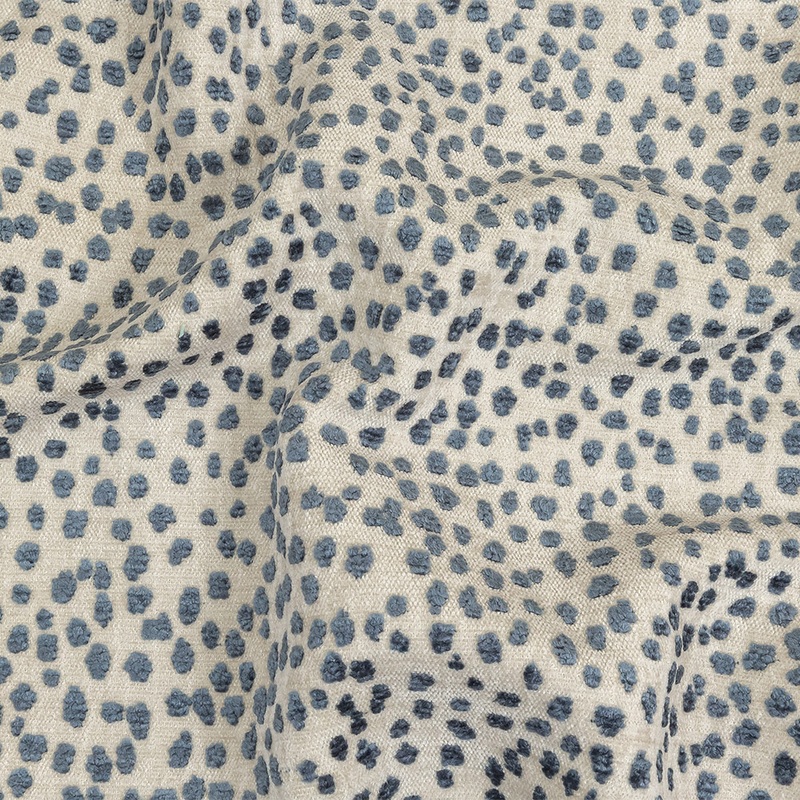 Azul Raised Spots Acrylic Chenille Woven