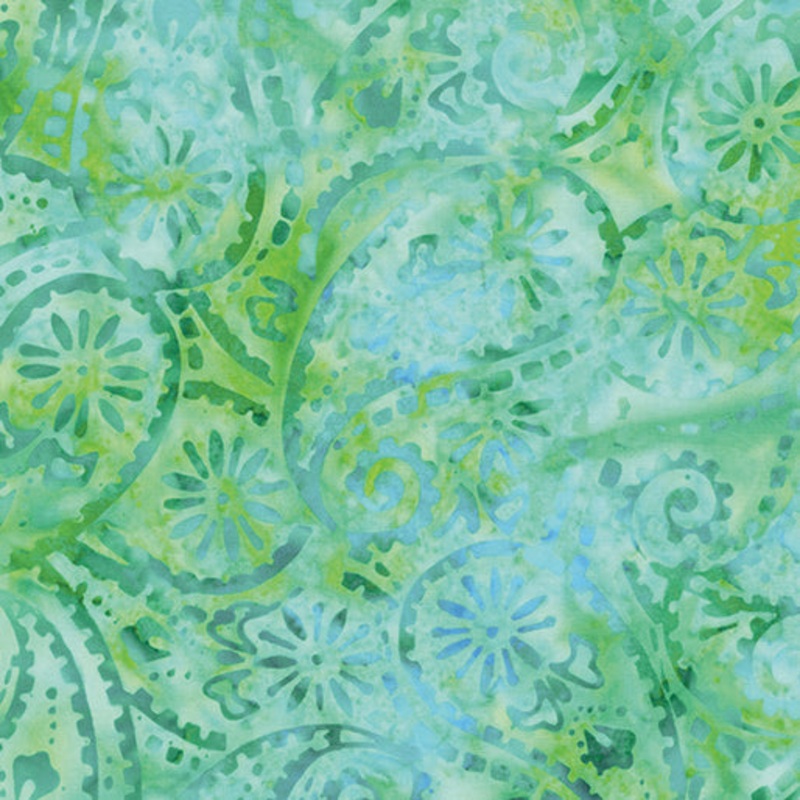 Bali Palettes Caribbean Batiks Aqua Kiwi