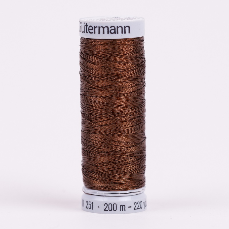 Gutermann Metallic Thread 200m – 2350 Rustic Brown