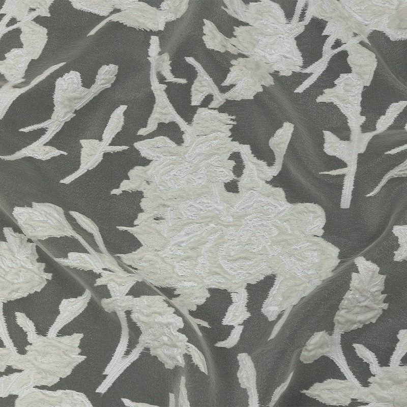 Metallic Lacquer Roses Luxury Burnout Brocade