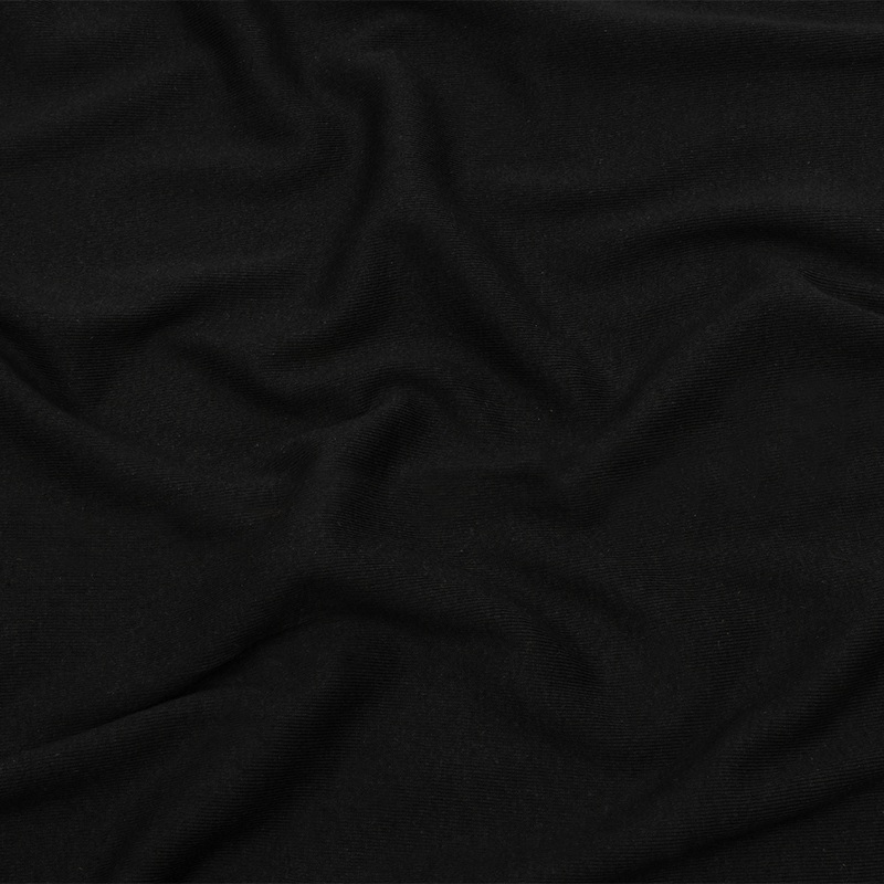 Faded Black Cotton Tubular 1×1 Rib Knit