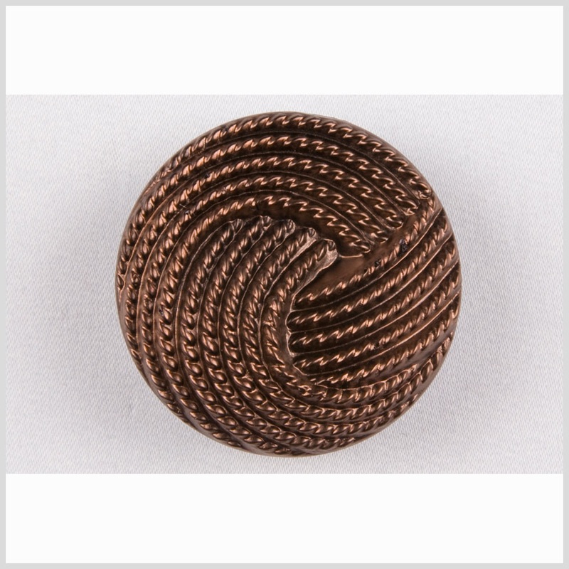 Copper Knotted Glass Shank Back Button – 22L/14mm