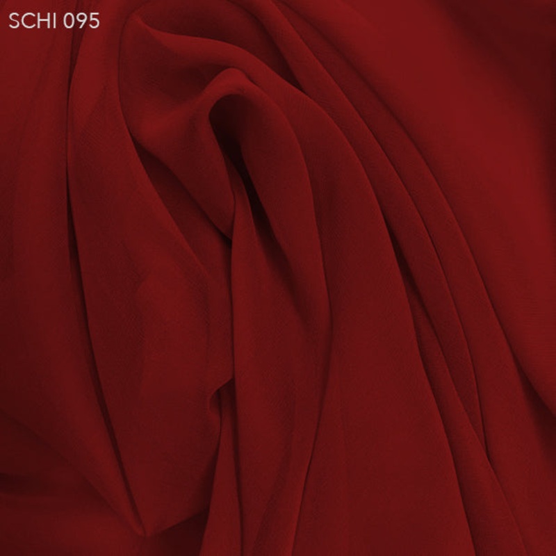 Silk Chiffon – Burgundy Fabric by the Yard