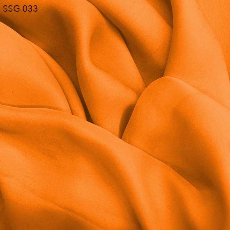 Silk Georgette – Citrus Orange Fabric by the Yard
