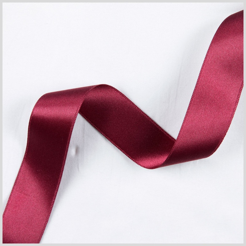 2.5″ Burgundy Double Face French Satin Ribbon