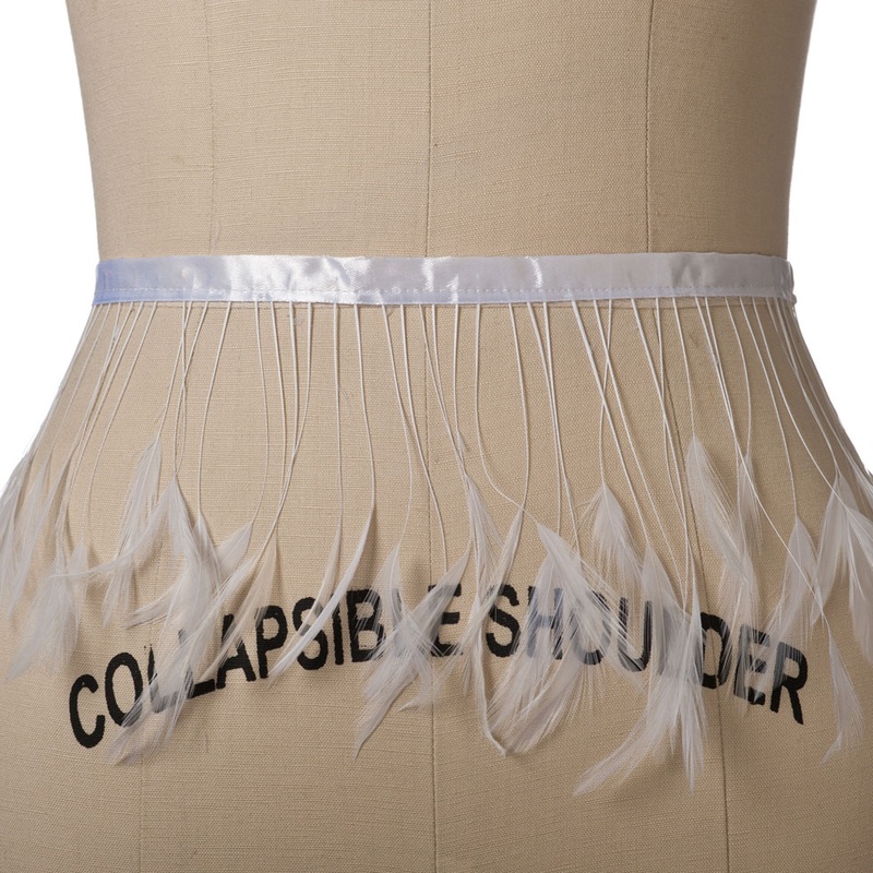 4.5″ White Feather Fringe