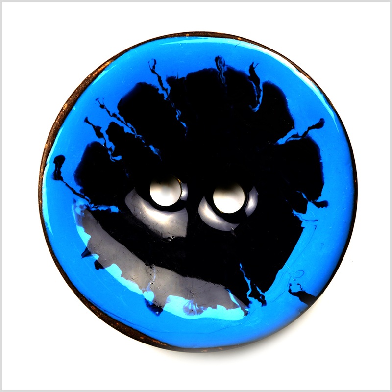 Blue 2-Hole Coconut Button – 40L/25.5mm