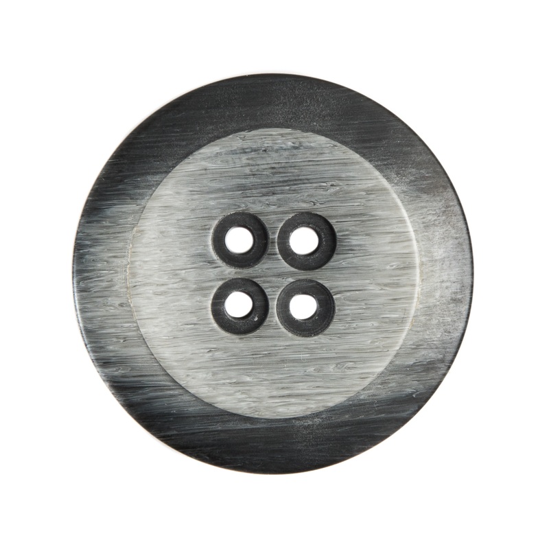 Italian Gray Plastic Button – 44L/28mm
