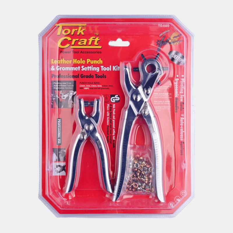 Leather Hole Punch & Eyelet Setter Tool Kit