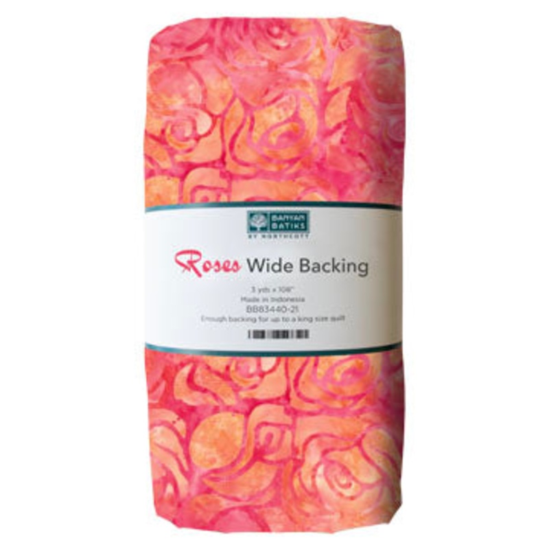 Roses Wide Backing / Pink