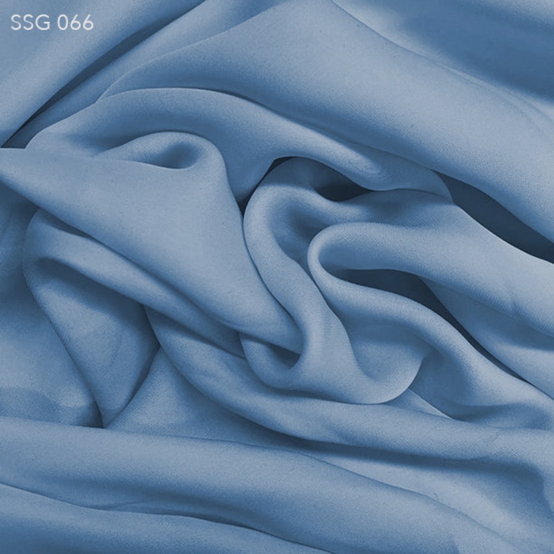 Silk Georgette – Sporty Blue Fabric by the Yard