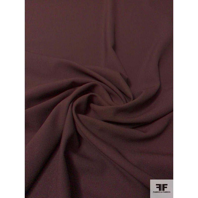 Solid Wool Gabardine Suiting – Dark Brown Fabric by the Yard