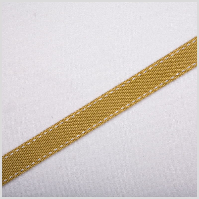 5/8″ Gold Stitched Grosgrain Ribbon